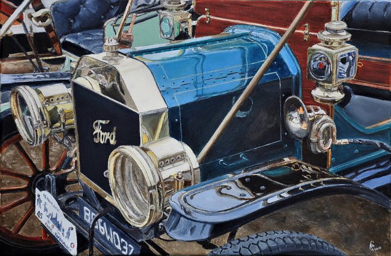 Ford-T-1910.jpg - Painting oil on canvas -Huile sur toile format /size  40x60