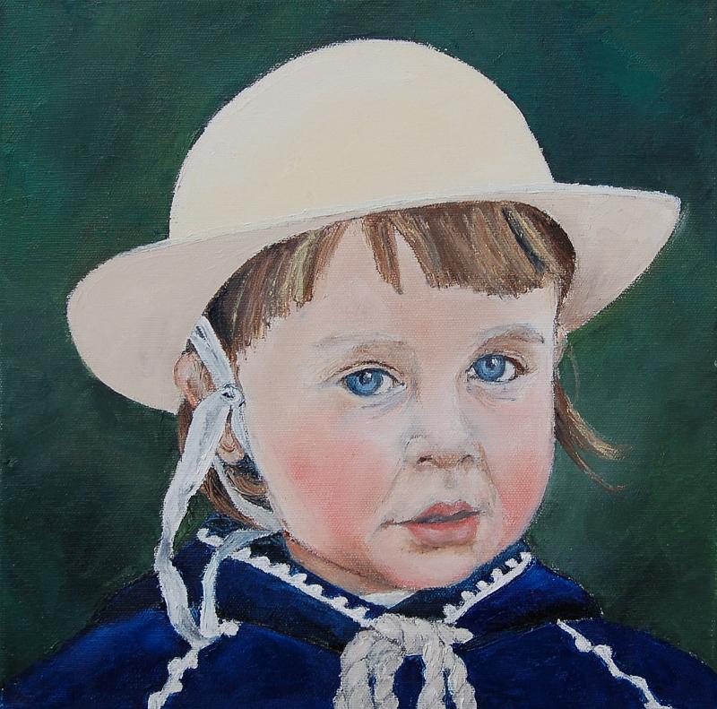 anne-marie.jpg - Painting oil on canvas -Huile sur toile format /size 30x30