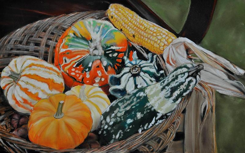 coloquintes.jpg - Pastel   format /size 30x60